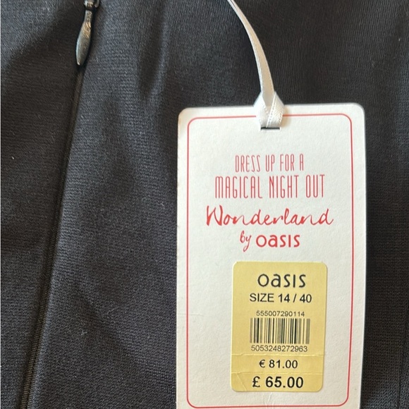 Oasis- Black dress size 10 (UK14) - Picture 2 of 3